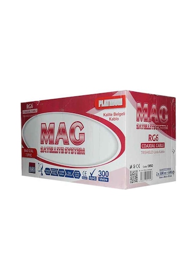 Mag Platinum Trishield 300 Metre Anten Kablosu