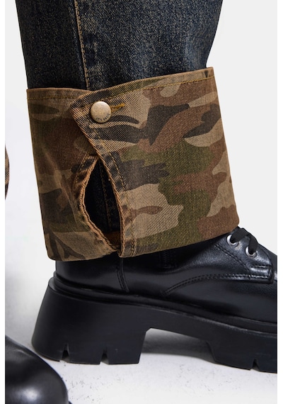 Kadın T.kot Rengi 2w6-64 Crop Barrel Fit Özel Tasarım Denim Jean