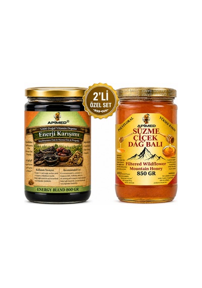 Enerji Karışımı 800 Gr Keçiboynuzu Özü, Hurma Özü Ve Propolis Ve Süzme Çiçek Balı 850gr