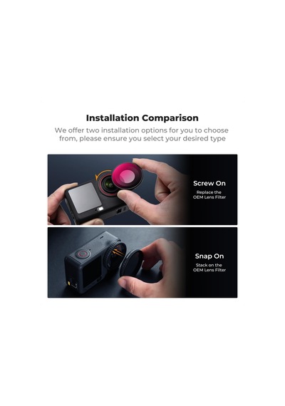 K&f Concept 6'lı Hd Filtre Kiti Djı Osmo Action 6, Cpl Nd8 Nd16 Nd32 Nd64 Siyah Difüzyon 1/4 İle Uyumlu - Çok Katmanlı Hd Nano Cam Işık Azaltma Polari