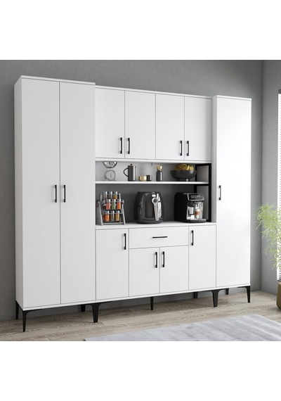 Tanmob Mdl0701 Alt Üst Üç Kapılı Çok Amaçlı Dolap 8 Kapaklı Çekme Tanmob Mdl0701 Alt Üst Üç Kapılı Çok Amaçlı Dolap 8 Kapaklı Çekme