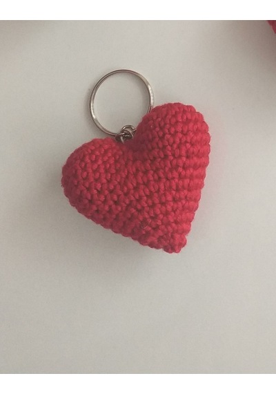 Amigurumi Kalp    Anahtarlık