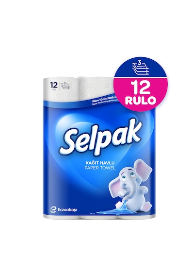 Selpak Süper Emici Rulo Kağıt Havlu 12'li