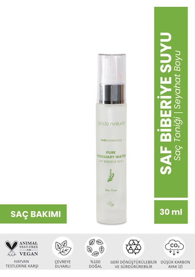 Bade Natural Biberiye Suyu Dökülme Karşıtı Saç Toniği 30 ML Bade Natural Biberiye Suyu Dökülme Karşıtı Saç Toniği 30 ML