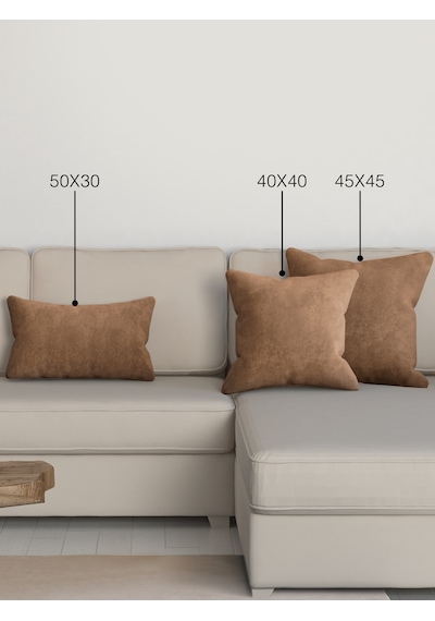 Br Perle Home Daily Series Kahverengi Kırlent Yastık Kılıfı Kahverengi