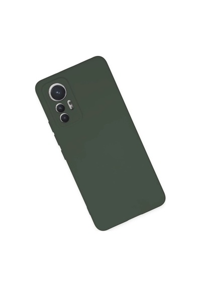 Xiaomi Mi 12 Lite Kılıf Nano İçi Kadife Silikon - Koyu Yeşil Koyu Yesil