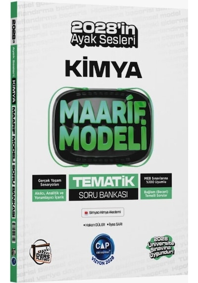 Çap Yayınları Üniversiteye Hazırlık Kimya Ders Platosu Maarif Modeli Tematik Soru Bankası