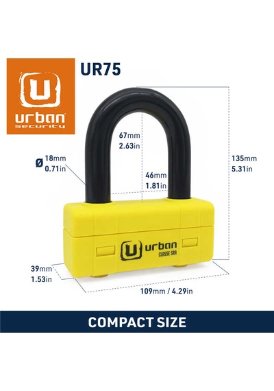 Urban Securıty Ur74-120 13.5 Mm 120cm Kement Zincir Kilit 120cm Zincir