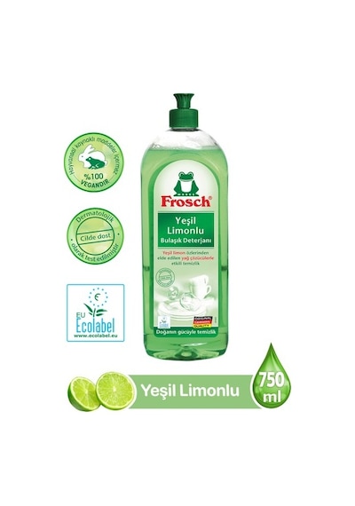 Frosch Bulaşık Deterjanı Yeşil Limonlu 750 ml