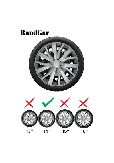 Renault Clio 14 İnç Jant Kapağı 4 Adet Gri G114 Rand