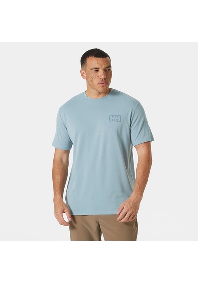 Helly Hansen Skog Recycled Graphic Erkek Mavi Yuvarlak Yaka Tişört Mavi