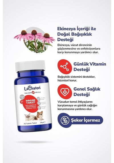Kedi Ve Köpekler Için Güçlendirici Destekleyici Tablet 75 Tablet