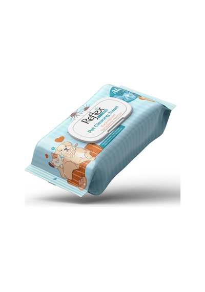 Reflex Care Alaçatı Ice Kokulu Kedi Ve Köpekler İçin Çok Amaçlı Hijyenik Temizleme Mendili 50'li