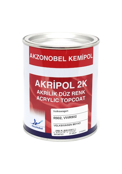Akzonobel Akripol 2k Düz Renk-volkswagen Beyazı-r902. Vwr902- 1 L