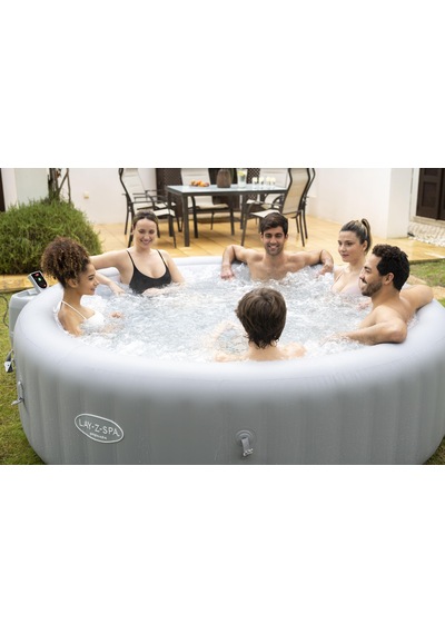 Lay-z-spa 60135 Grenada Smart Airjet Şişme Spa Havuzu, 6-8 Kişilik Gri