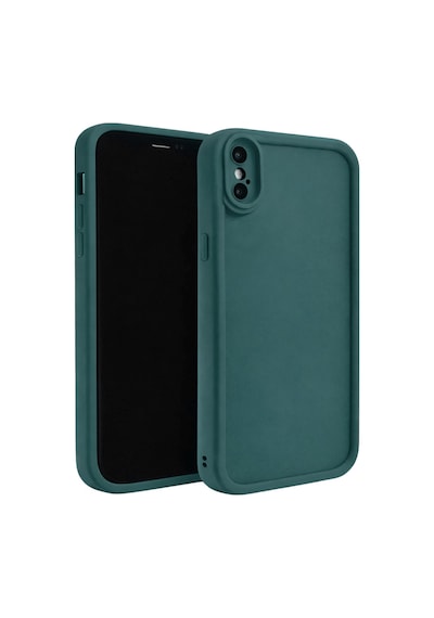 Apple Uyumlu iPhone X Ve Xs Kamera Çıkıntılı Mat Silikon Telefon Kılıfı Yeşil