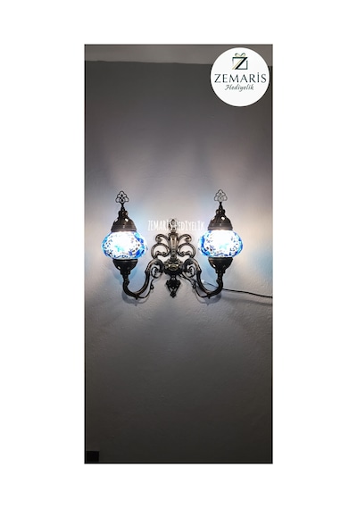 Çiftli Aplik Lacivert - 770682524 Lacivert