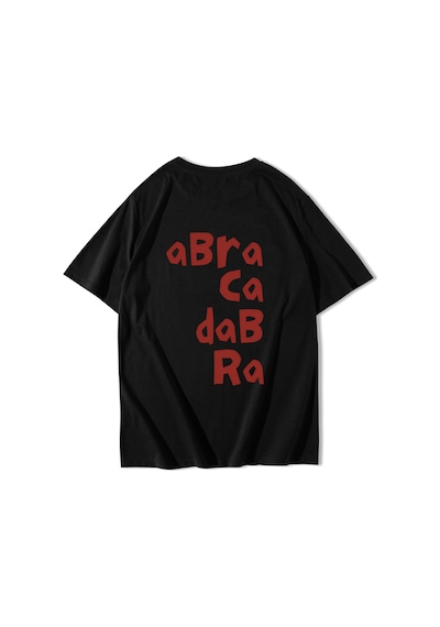Brz Collectıon Brz Collection Unisex Oversize Abracadabra T-shirt Siyah
