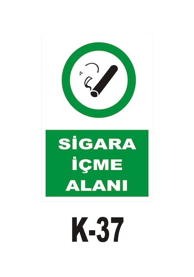 Pvc Dekota Uyarı - Ikaz Levhası Sigara Içme Alanı Yazılı