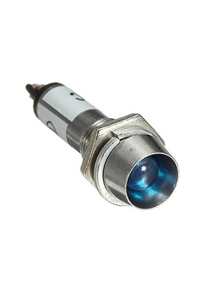 Ic-225 8mm Sinyal Lambası Metal 220v Mavi