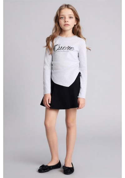 Defacto Gabardin Etek Kız Çocuk E2648a826spbk27 Siyah-bk27