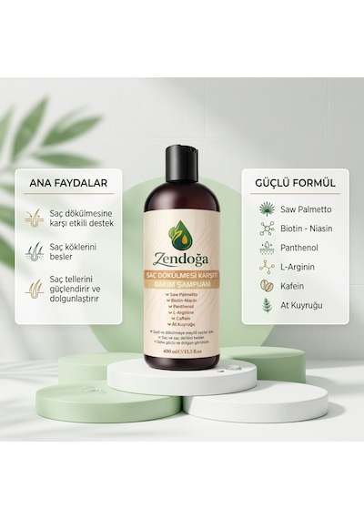 Zendoğa Yoğun Biotin & Kafein Kompleks Dökülme Karşıtı Şampuan 400 ML