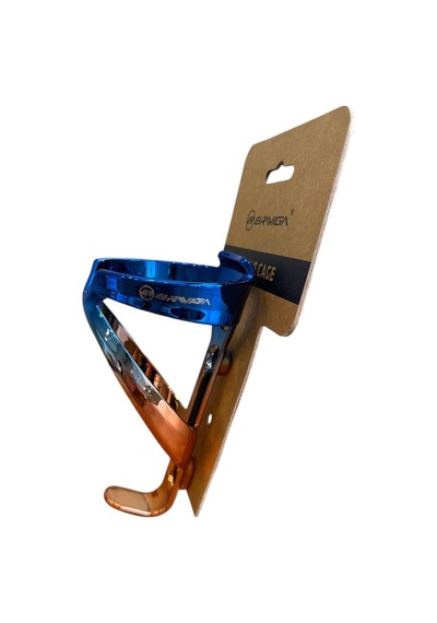 Briviga Plastik Matara Kafesi Mavi Bronz İki Renk Pc Bisiklet Matara Şişe Kafesi 150x80mm, 33g Mavi