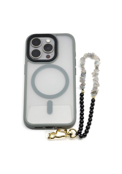 Oniks-labradorit Doğal Taş Telefon Askısı - Anh-0132
