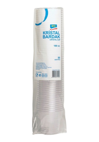 Aro Kristal Bardak 50 Adet 180cc Tek Kullanımlık Plastik Bardak 8'li Avantaj Paketi - 8 Adet Tarı Diğer