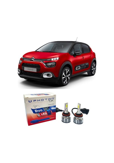 Citroen C3 Kısa Far Ampulü H7 Duo Yeni Seri Beyaz 2016-2020