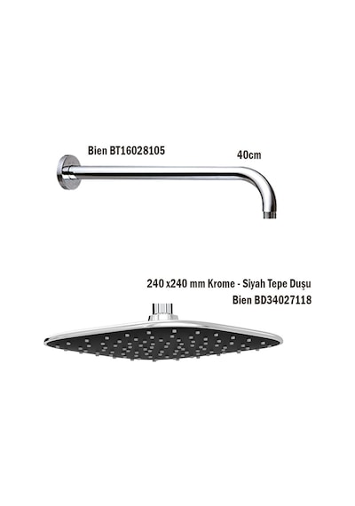 Bien 2f Square Water Flowbox Sistemleri Ankastre Banyo Bataryası Seti Krom