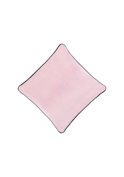 Biyeli Kırlent Yastık Kılıfı Açık Pembe 45x45