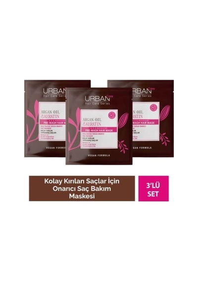 Urban Care Argan Oil & Keratin Saç Bakım Maskesi 50 Ml X 3 Adet PKT.URBANCARE.050