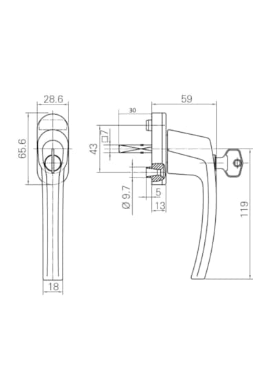 ROTOLİNE KİLİTLİ PENCERE KOLU BRONZ