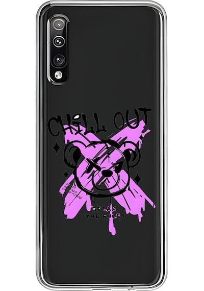 Samsung Galaxy A50 Uyumlu Şeffaf Kılıf Graffiti 7 Tasarımlı