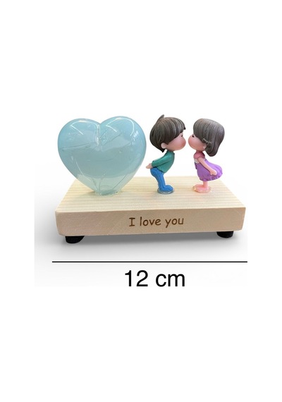 Romantik Çift Biblo I Love You Yazılı Dekoratif Masaüstü Obje