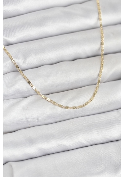 Cm 14k Gold Renk Ezme Zincir Model 60 Cm Kadın Kolye altın