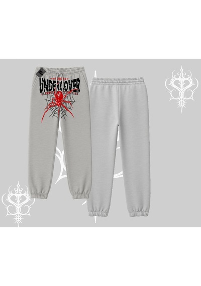 Beyaz Lastikli Eşofman Altı Spider Undercover Gri