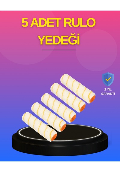 Flzdgnkr 5 Li Detay Boya Rulo Takımı Pürüzsüz Yüzey İçin İdeal