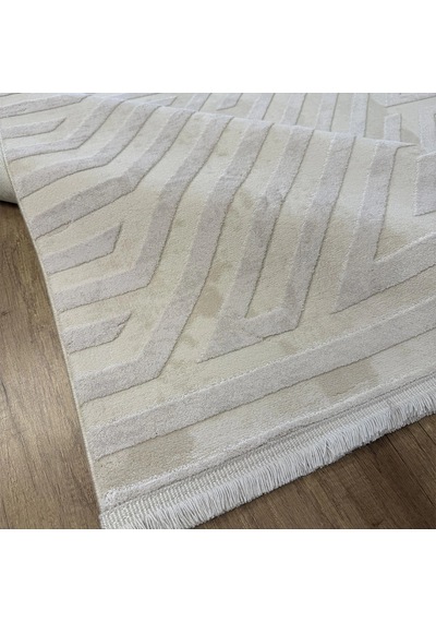 İpek Halı Gaspara 14973 Krem Modern Salon Halısı Krem