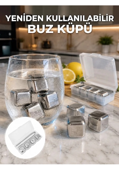 Hızlı Soğutma Özellikli Paslanmaz Metal Buz Küpü Takımı Yeni Nesil Belirtilmemiş