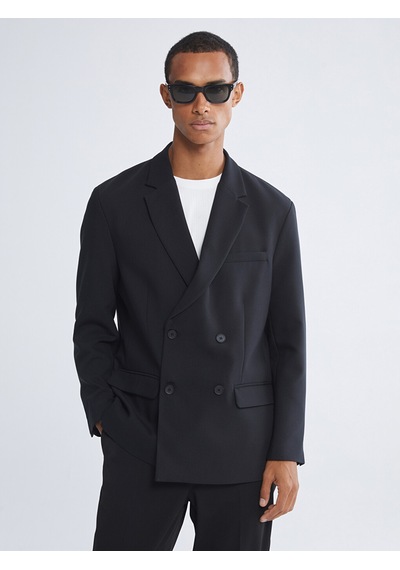 Lcw Vision Siyah Standart Kalıp Erkek Blazer Ceket