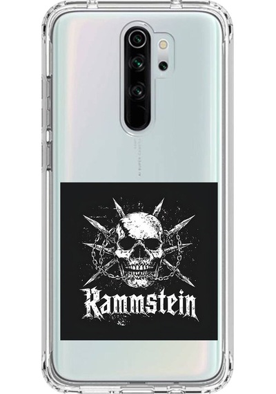 Xiaomi Redmi Note 8 Pro Uyumlu Şeffaf Kılıf Rammstein Tasarımlı