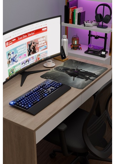 Bloodborne Kaymaz Dikişli Kauçuk Oyuncu Mousepad V1 - 48x40 Xl Gaming Mouse Pad Fare Altlığı