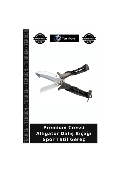 Premium Cressi Alligator Dalış Bıçağı Spor Tatil Gereç Standart