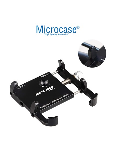 Microcase Pro 2 Alüminyum Ayarlanabilir Motosiklet Bisiklet Scooter Telefon Tutucu - Al5092 Siyah