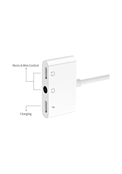 Apple Uyumlu iPhone 8 9 X 11 12 Lightning 3.5Mm Kulaklık Şarj Çoklayıcı 4756P