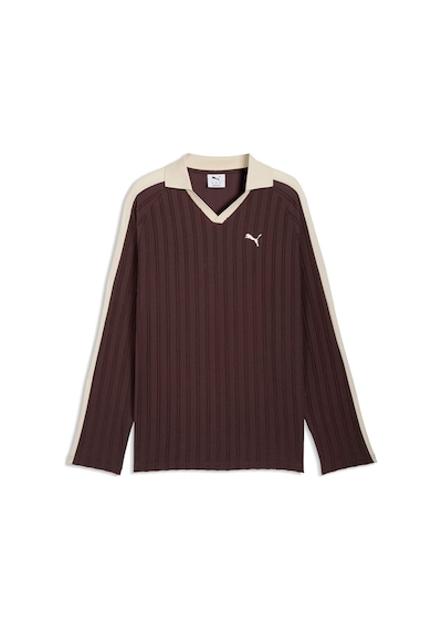 Puma T7 Erkek Geniş Kesim Uzun Kollu Polo 634311 31 Kahverengi