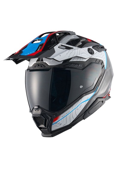 Nexx X.wed 3 Furka Karbon Enduro Motosiklet Kaskı Kırmızı - Mavi