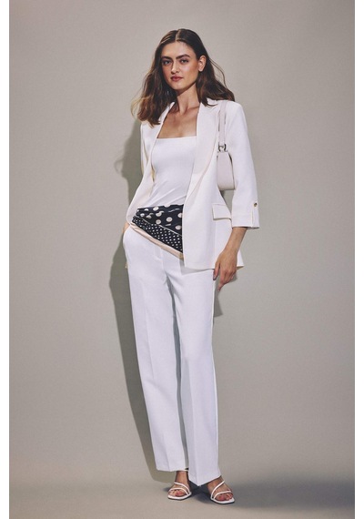 Defacto Oversıze Basic Blazer Beyaz Ceket C3215ax26auwt34 Beyaz-wt34